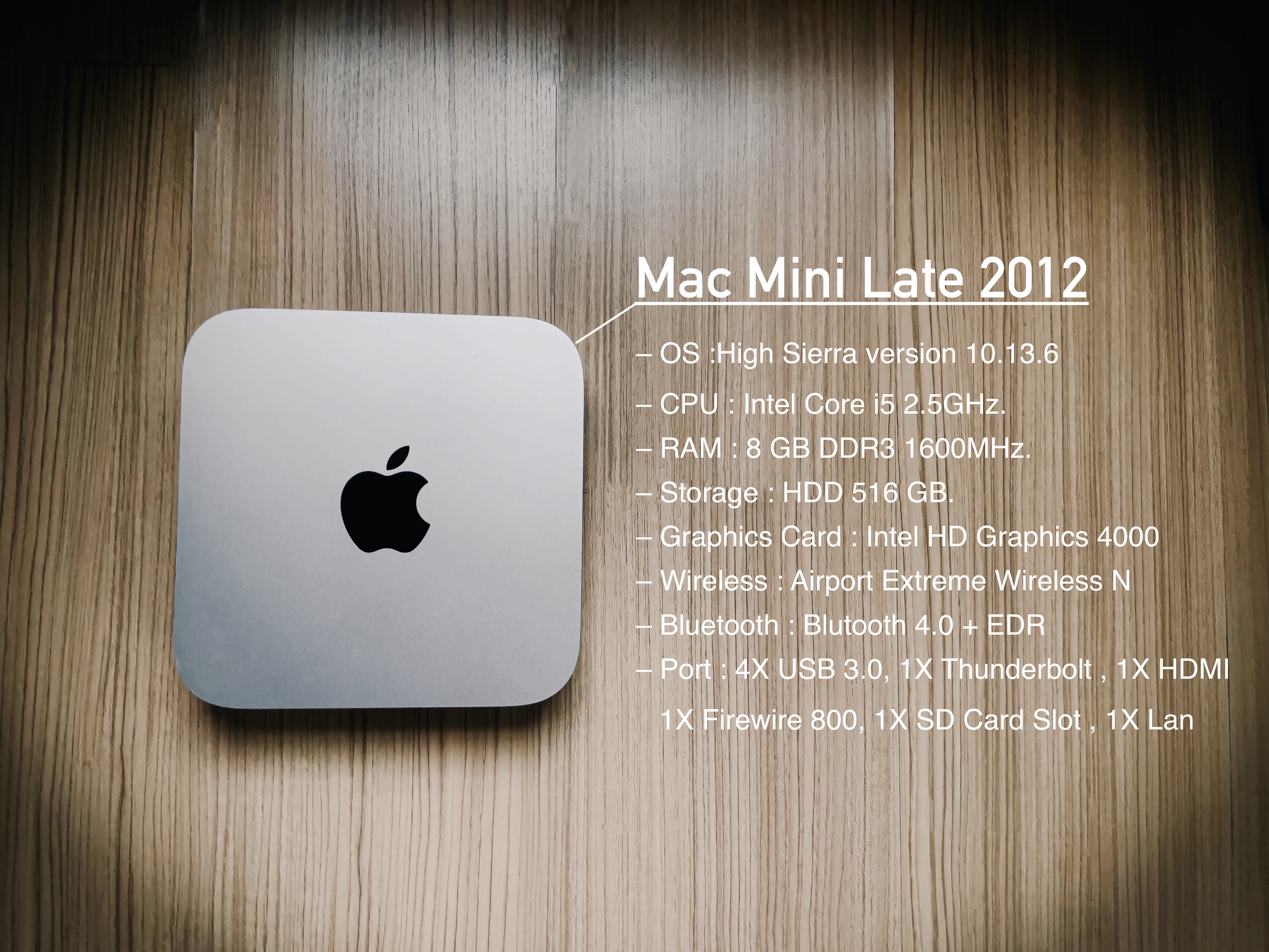 Mac Mini Late 2012 มือสอง สภาพดีใช้งานปกติ