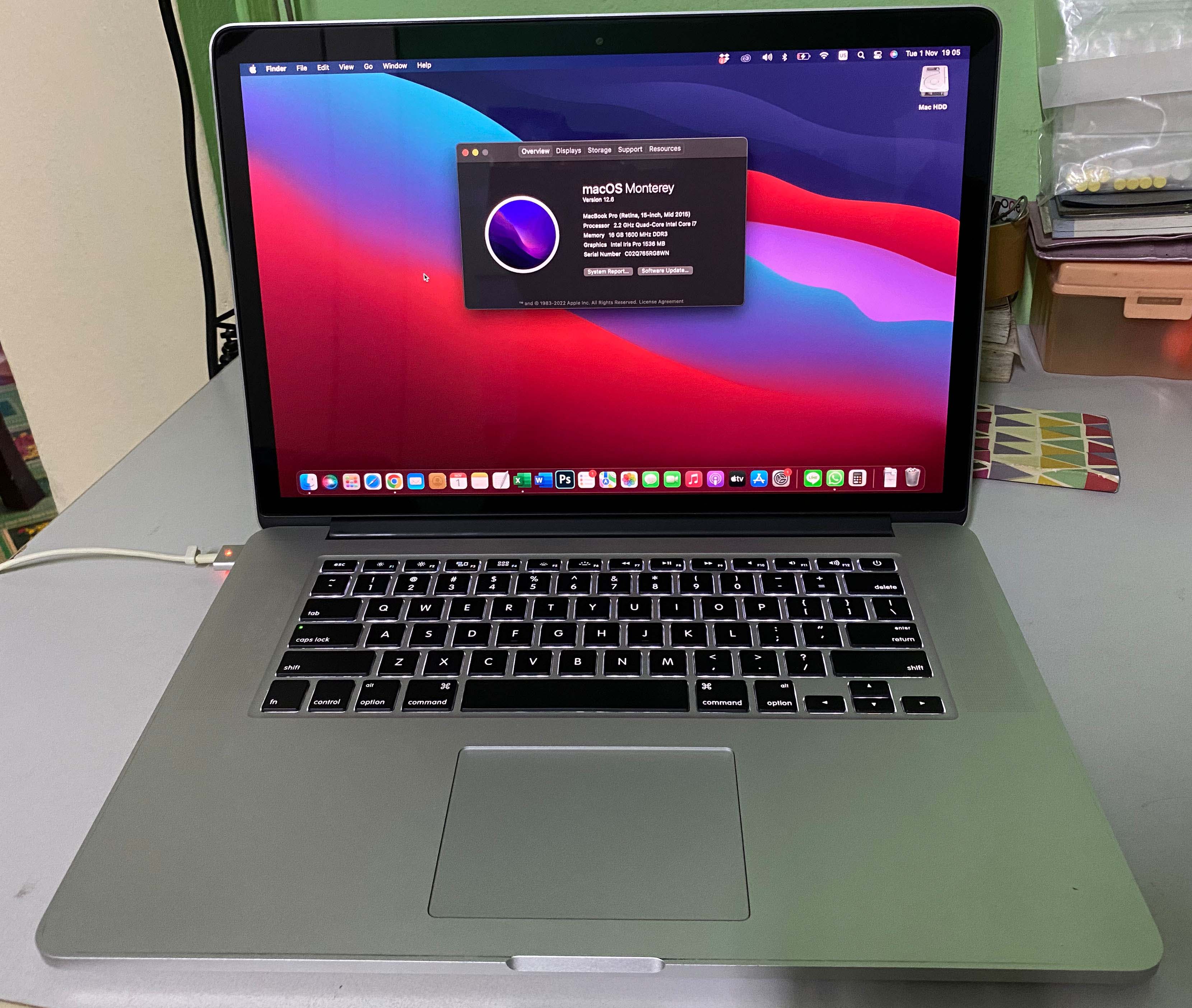 ขาย Macbook Pro Retina 15 inch intel core i7, 16gb, SSD 256gb สภาพใหม่100%